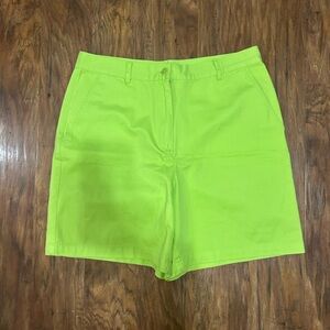 Ralph Lauren Shorts Neon Green with Pockets Preppy Luxury Cotton